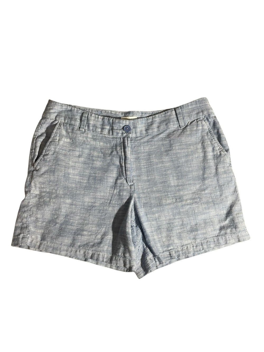 LOFT (12) Light Blue Linen-Blend Women's Shorts